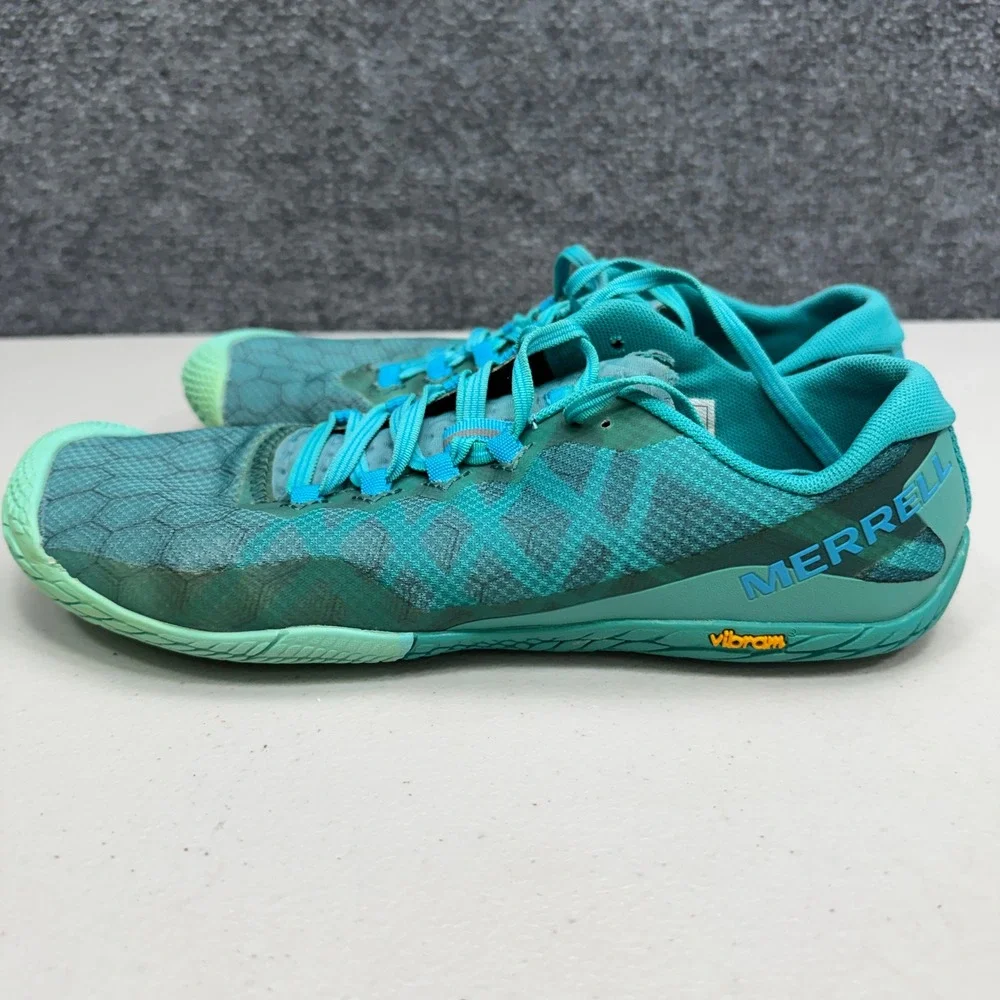Merrell Vapor Glove 3 Barefoot Running Shoes Womens 10.5 Baltic Teal Athletic